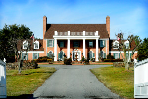 The manor house past the fields