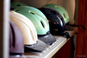 Helmet rack