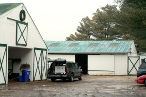Main barn left- Upper barn on top! (and the vet truck)